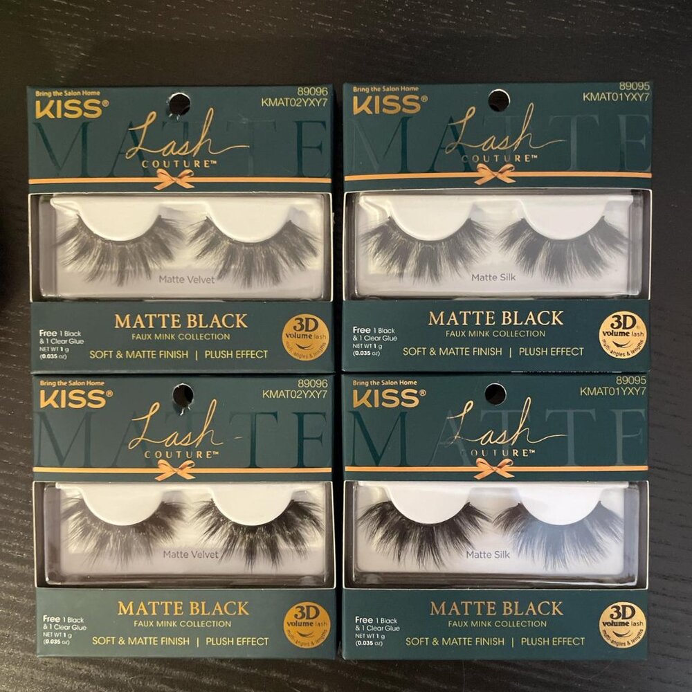 NWB/NWT KISS Products False Eyelashes Bundle (4) Sets